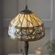 Interiors1900-63915 - Ashstead - Tiffany Glass & Dark Bronze Small Table Lamp