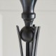 Interiors1900-63933 - Astoria - Satin Black Uplighter Floor Lamp with Tiffany Glass