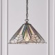 Interiors1900-63937 - Astoria - Tiffany Glass & Dark Bronze Medium Pendant