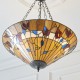 Interiors1900-63949 - Bernwood - Tiffany Glass & Dark Bronze Large Pendant