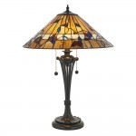 Bernwood - Tiffany Glass & Dark Bronze Medium Table Lamp Bernwood - Tiffany Glass & Dark Bronze Medium Table Lamp