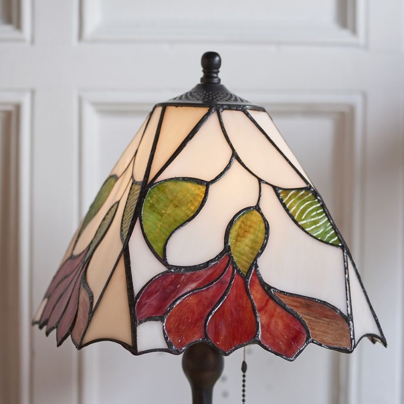 Interiors1900-63962 - Botanica - Tiffany Glass & Dark Bronze Medium Table Lamp