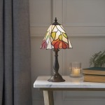 Botanica - Tiffany Glass & Dark Bronze Small Table Lamp Botanica - Tiffany Glass & Dark Bronze Small Table Lamp