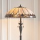 Interiors1900-63972 - Brooklyn - Tiffany Glass & Dark Bronze Floor Lamp