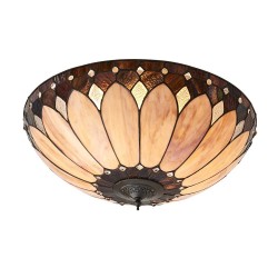 Brooklyn - Tiffany Glass & Dark Bronze Flush Brooklyn - Tiffany Glass & Dark Bronze Flush