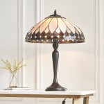 Brooklyn - Tiffany Glass & Dark Bronze Medium Table Lamp Brooklyn - Tiffany Glass & Dark Bronze Medium Table Lamp