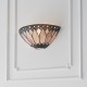 Interiors1900-63983 - Brooklyn - Tiffany Glass & Matt Black Wall Lamp