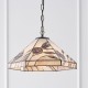 Interiors1900-64037 - Damselfly - Tiffany Glass & Dark Bronze Medium Pendant