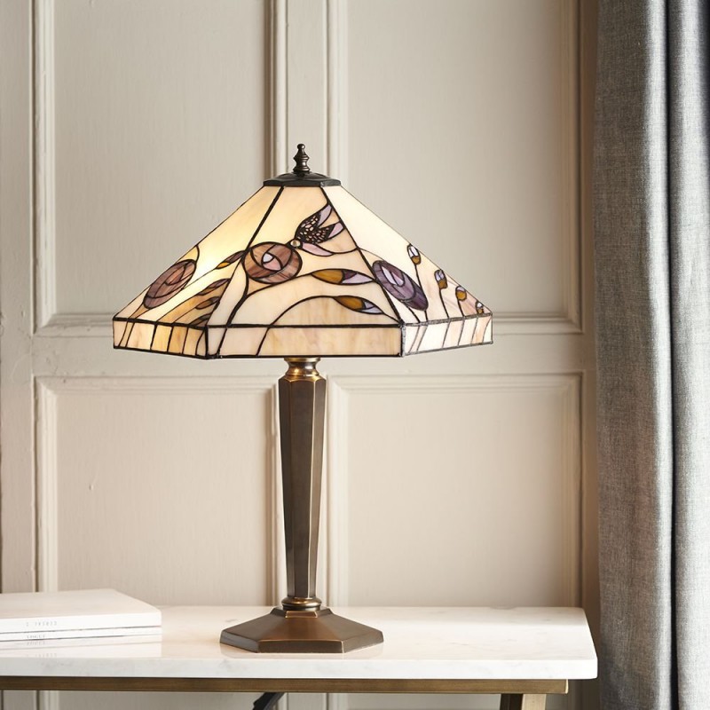 Interiors1900-64038 - Damselfly - Tiffany Glass & Dark Bronze Medium Table Lamp
