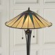 Table & Floor Lamp - Dark Star - Tiffany Glass & Black Floor Lamp Interiors1900-64041 - Dark Star - Tiffany Glass & Black Floor Lamp