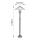 Interiors1900-64041 - Dark Star - Satin Black 2 Light Floor Lamp with Tiffany Glass