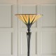 Interiors1900-64042 - Dark Star - Tiffany Glass & Black Uplighter Floor Lamp