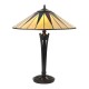 Interiors1900-64045 - Dark Star - Tiffany Glass & Black Table Lamp