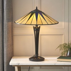 Dark Star - Tiffany Glass & Black Table Lamp Dark Star - Tiffany Glass & Black Table Lamp