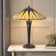 Interiors1900-64045 - Dark Star - Tiffany Glass & Black Table Lamp