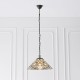 Interiors1900-64054 - Dauphine - Tiffany Glass & Dark Bronze Medium Pendant