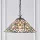 Interiors1900-64054 - Dauphine - Tiffany Glass & Dark Bronze Medium Pendant