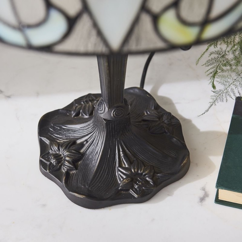 Interiors1900-64055 - Dauphine - Tiffany Glass & Dark Bronze Medium Table Lamp