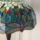 Interiors1900-64069 - Dragonfly - Satin Black 2 Light Floor Lamp with Tiffany Glass