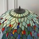 Interiors1900-64069 - Dragonfly - Satin Black 2 Light Floor Lamp with Tiffany Glass