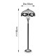 Interiors1900-64069 - Dragonfly - Satin Black 2 Light Floor Lamp with Tiffany Glass