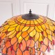 Interiors1900-64070 - Dragonfly Flame - Satin Black 2 Light Floor Lamp with Tiffany Glass