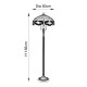Interiors1900-64070 - Dragonfly Flame - Satin Black 2 Light Floor Lamp with Tiffany Glass