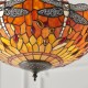 Ceiling Lights - Dragonfly Flame - Tiffany Glass & Dark Bronze 3 Light Pendant Interiors1900-64076 - Dragonfly Flame - Tiffany Glass & Dark Bronze 3 Light Pendant