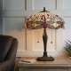 Interiors1900-64085 - Dragonfly Beige - Tiffany Glass & Dark Bronze Table Lamp