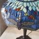 Interiors1900-64089 - Dragonfly - Tiffany Glass & Dark Bronze Medium Table Lamp