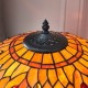 Interiors1900-64093 - Dragonfly Flame - Satin Black 2 Light Medium Table Lamp with Tiffany Glass