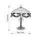 Interiors1900-64093 - Dragonfly Flame - Satin Black 2 Light Medium Table Lamp with Tiffany Glass