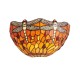 Wall Lights - Dragonfly Flame - Tiffany Glass & Black Wall Lamp Interiors1900-64103 - Dragonfly Flame - Tiffany Glass & Black Wall Lamp