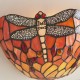 Wall Lights - Dragonfly Flame - Tiffany Glass & Black Wall Lamp Interiors1900-64103 - Dragonfly Flame - Tiffany Glass & Black Wall Lamp
