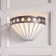 Interiors1900-64149 - Fargo - Tiffany Glass & Matt Black Wall Lamp