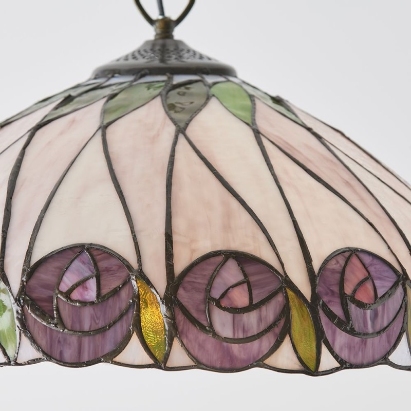 Ceiling Lights - Hutchinson - Tiffany Glass & Dark Bronze Medium Pendant Interiors1900-64176 - Hutchinson - Tiffany Glass & Dark Bronze Medium Pendant