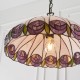 Interiors1900-64176 - Hutchinson - Satin Black Pendant with Tiffany Glass