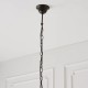 Interiors1900-64176 - Hutchinson - Satin Black Pendant with Tiffany Glass