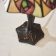 Interiors1900-64185 - Ingram - Tiffany Glass & Dark Bronze Small Table Lamp