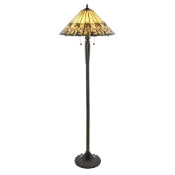 Jamelia - Tiffany Glass & Dark Bronze Floor Lamp Jamelia - Tiffany Glass & Dark Bronze Floor Lamp