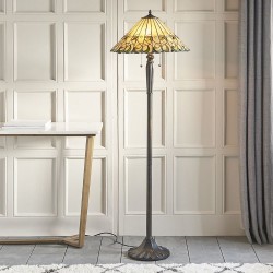 Jamelia - Tiffany Glass & Dark Bronze Floor Lamp Jamelia - Tiffany Glass & Dark Bronze Floor Lamp