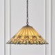 Interiors1900-64194 - Jamelia - Tiffany Glass & Dark Bronze 3 Light Pendant