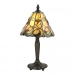 Jamelia - Tiffany Glass & Dark Bronze Mini Table Lamp Jamelia - Tiffany Glass & Dark Bronze Mini Table Lamp
