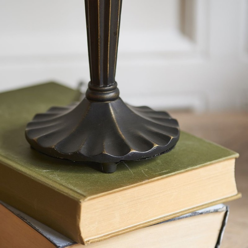 Interiors1900-64196 - Jamelia - Tiffany Glass & Dark Bronze Mini Table Lamp