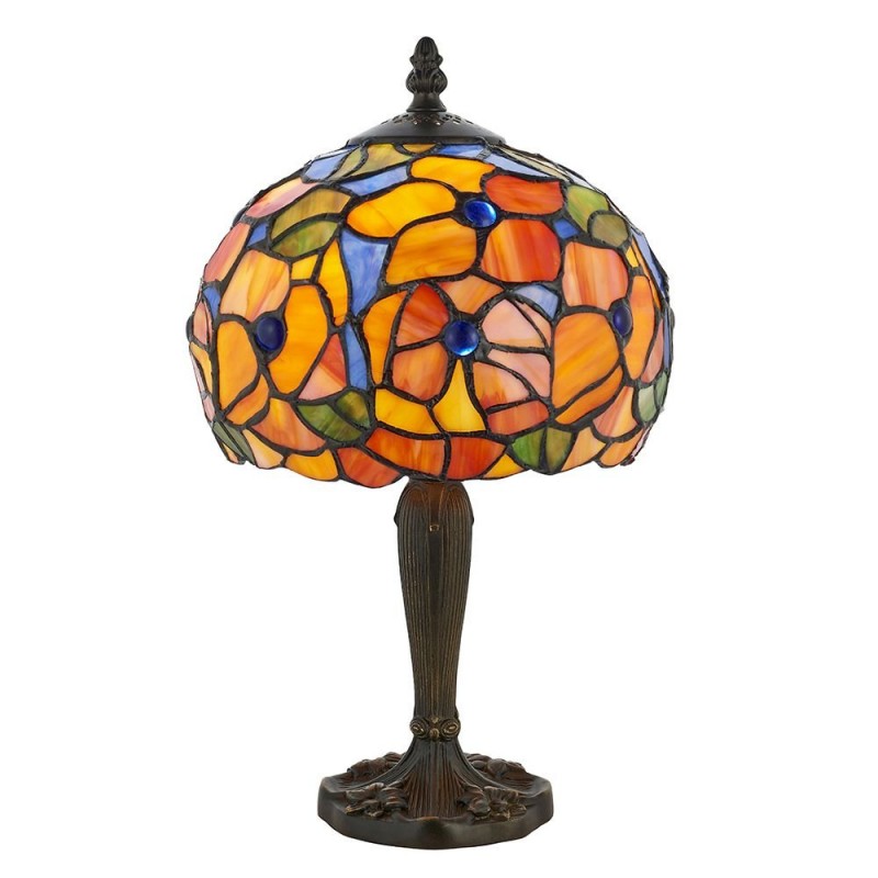 Interiors1900-64210 - Josette - Tiffany Glass & Dark Bronze Small Table Lamp