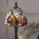Interiors1900-64246 - Lorette - Tiffany Glass & Dark Bronze Mini Table Lamp