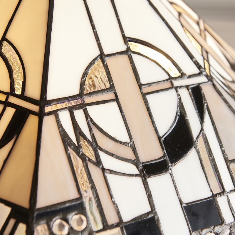 Interiors1900-64263 - Metropolitan - Tiffany Glass & Dark Bronze Medium Table Lamp