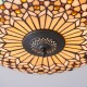 Interiors1900-64276 - Mille Feux - Satin Black 2 Light Flush with Tiffany Glass