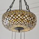 Interiors1900-64277 - Mille Feux - Tiffany Glass & Dark Bronze 3 Light Pendant