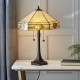 Interiors1900-64286 - Nevada - Tiffany Glass & Dark Bronze Medium Table Lamp